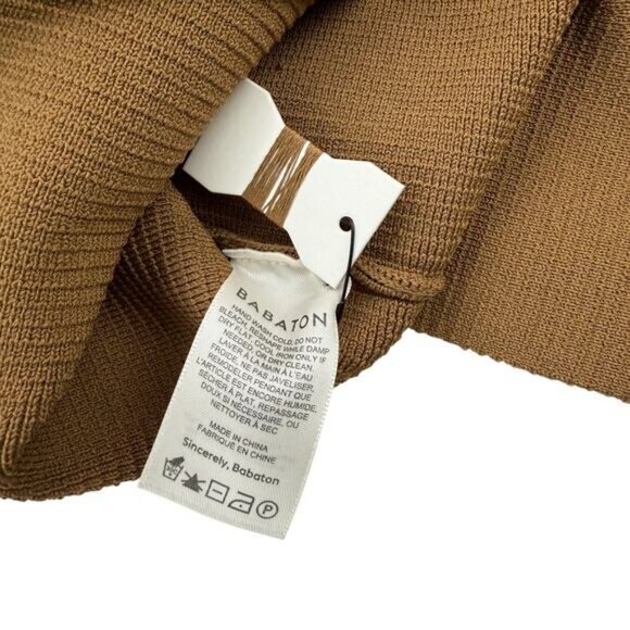 NWT BABATON Aritzia Sculpt Ribbed Knit One-Shoulder Mini Dress Sz Small Saville - Picture 7 of 8